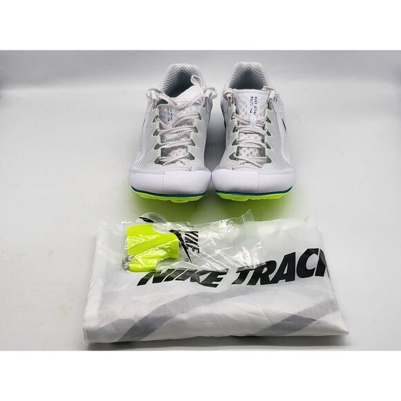 Nike‎ Zoom Rival Distance White Bright Spruce/Black FZ9653-102 Mens Size 8 - Picture 2 of 9